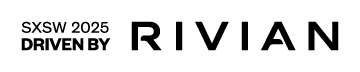 SXSW 2025 Driven By Rivian sponsor logo